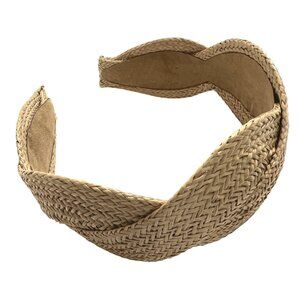 GSA Twist Rattan Headband in Beige